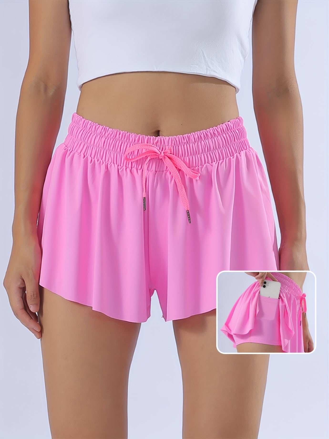 Flowy Athletic Shorts for Women Gym Yoga Workout Running Tennis Skirt Comfy Skort Lounge Cute Clothes Casual Summer with pocket