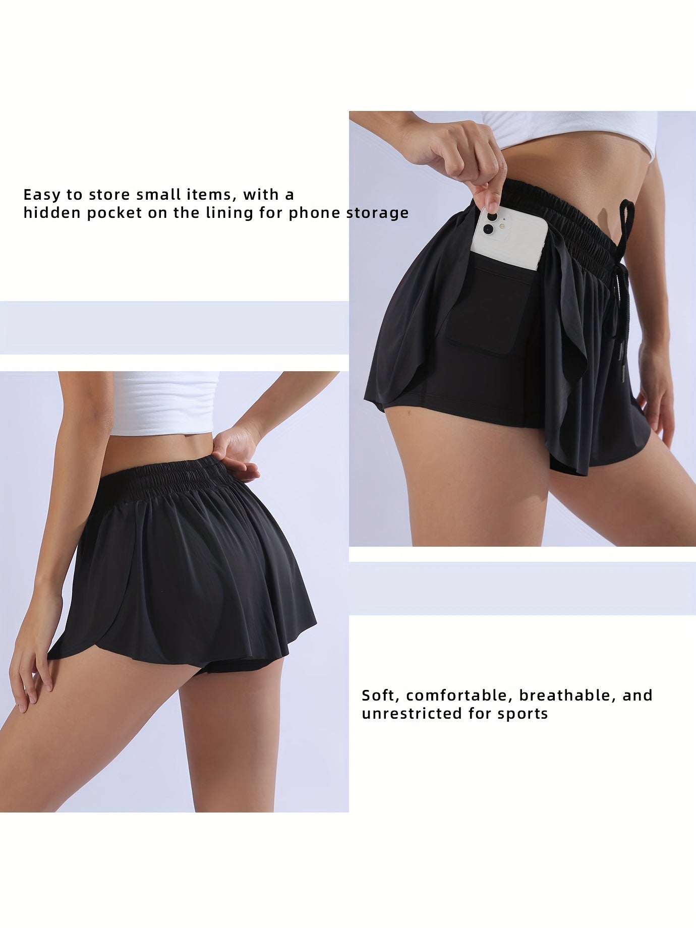 Flowy Athletic Shorts for Women Gym Yoga Workout Running Tennis Skirt Comfy Skort Lounge Cute Clothes Casual Summer with pocket