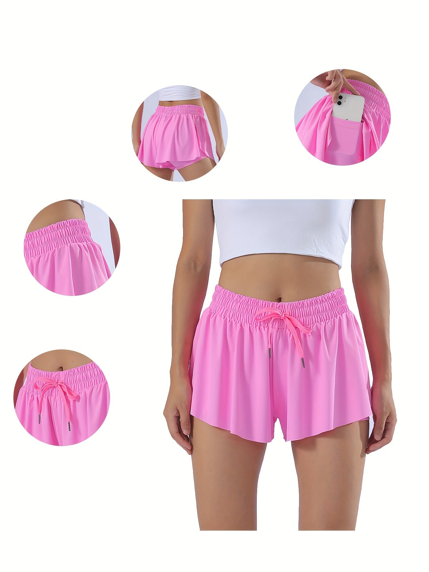 Flowy Athletic Shorts for Women Gym Yoga Workout Running Tennis Skirt Comfy Skort Lounge Cute Clothes Casual Summer with pocket