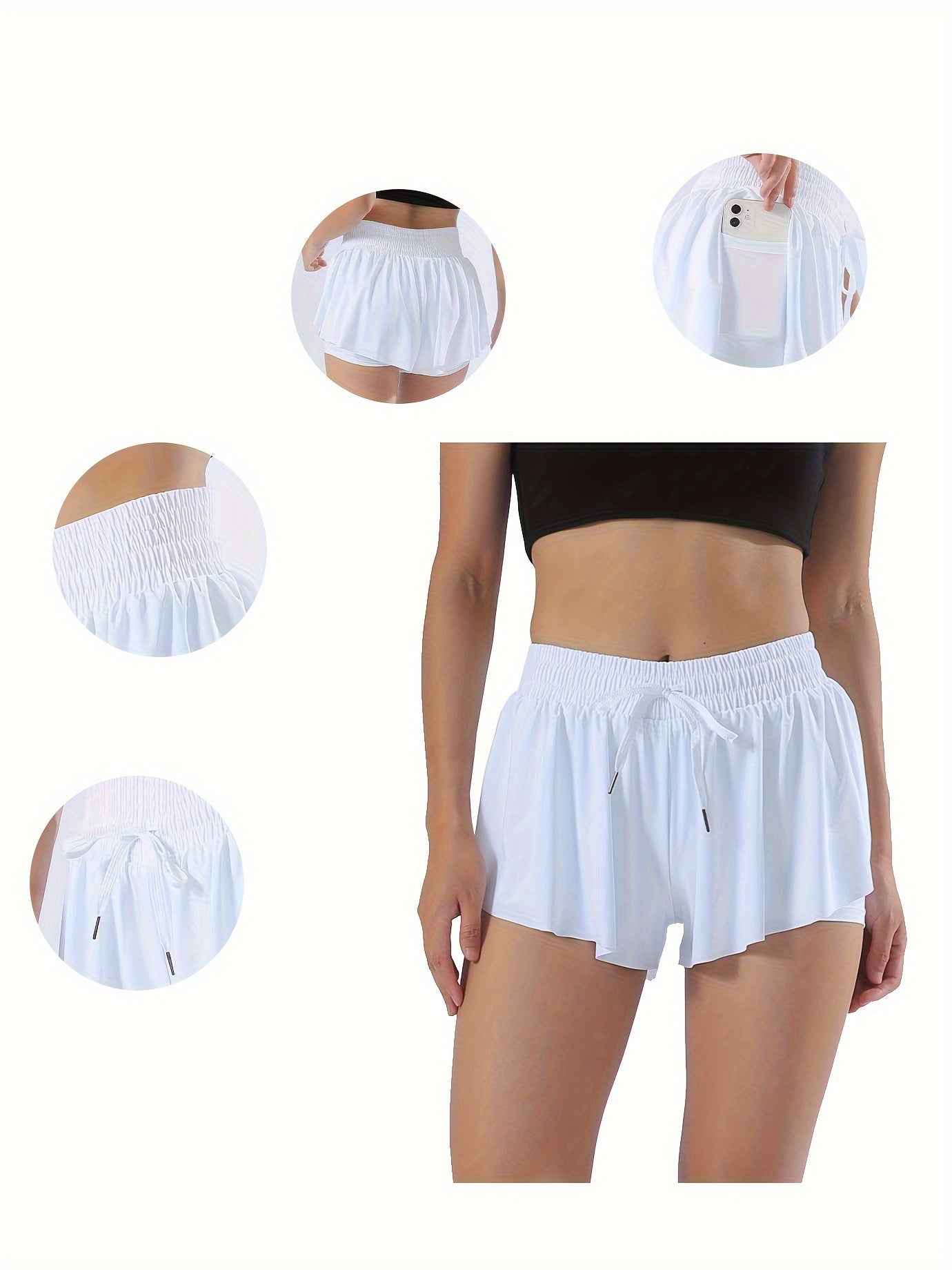 Flowy Athletic Shorts for Women Gym Yoga Workout Running Tennis Skirt Comfy Skort Lounge Cute Clothes Casual Summer with pocket