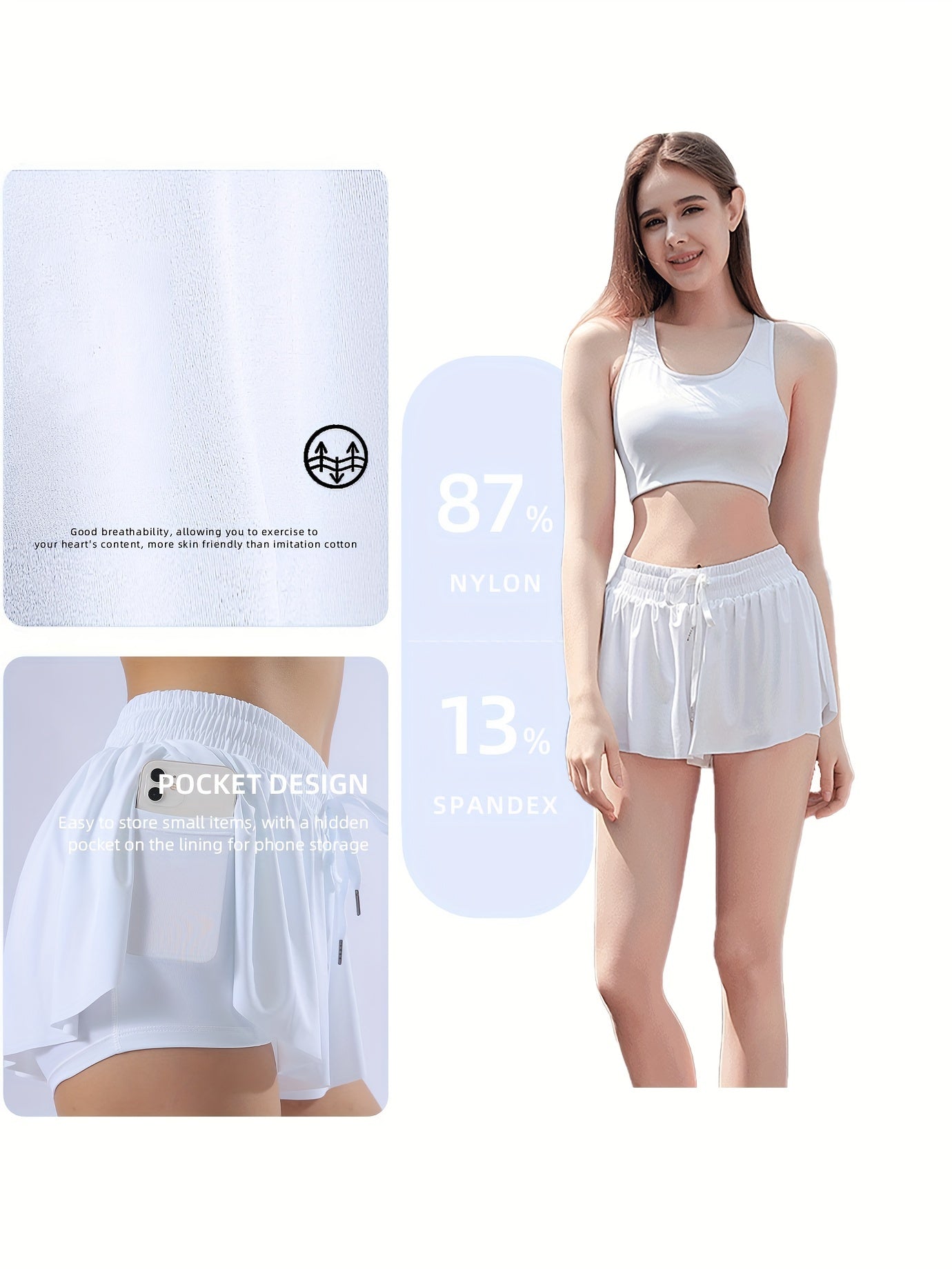 Flowy Athletic Shorts for Women Gym Yoga Workout Running Tennis Skirt Comfy Skort Lounge Cute Clothes Casual Summer with pocket
